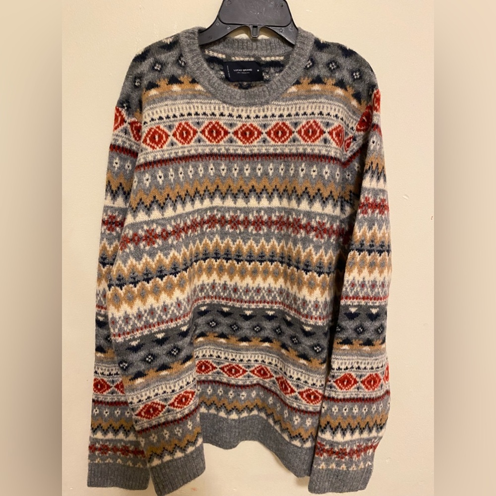Intarsia Nordic Crew Neck by Lucky Brand